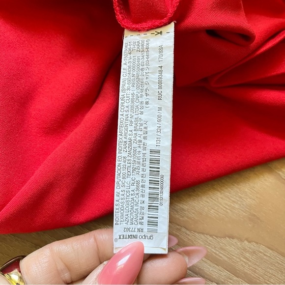 ZARA Red Mini Dress Cut Out Sexy Siren‎ Clubbing Going Out Dress Bodycon Short - Picture 5 of 10